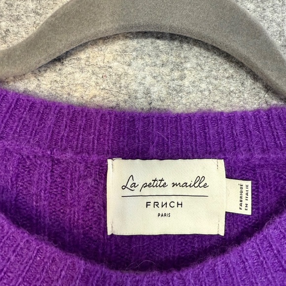La Petite Maille Paris Women’s Purple Wool Blend Ribbed Sweater No Size - Picture 4 of 9
